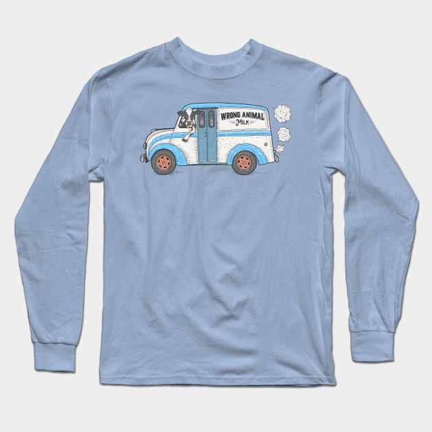 Milk Truck Wrong Animal Long Sleeve T-Shirt by Wrong Animal